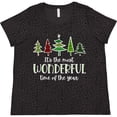 thumbnail image 3 of Inktastic Its the Most Wonderful Time of the Year Christmas Trees Women's Plus Size T-Shirt, 3 of 5