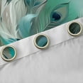 thumbnail image 4 of Manfei Peacock Feather Black Out Curtains,Abstract Art Curtains Pack of 2 (42x63 Each),Green Blue Bedroom Curtains For Girl,Microfiber Bedroom Decor, 4 of 6