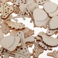 thumbnail image 7 of 100pack Mixed Leaf Squirrel Shape Blank Wood Cutout Veneers for Party Decor, 7 of 7