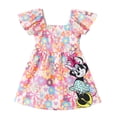 thumbnail image 1 of Vestido floral con hombros descubiertos de Minnie Mouse de Disney para niña pequeña, 1 of 7