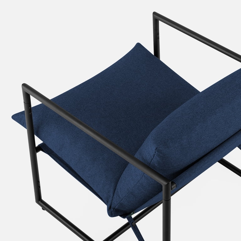 Zinus Aidan Metal Framed Sling Indoor Accent Chair, Navy - Walmart.com