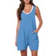 thumbnail image 2 of Puntoco Mono Mujer Verano Mujer Tirantes Bolsillos Mono Mono Azul Cielo Xl, Regalo Para Mujer, 2 of 9