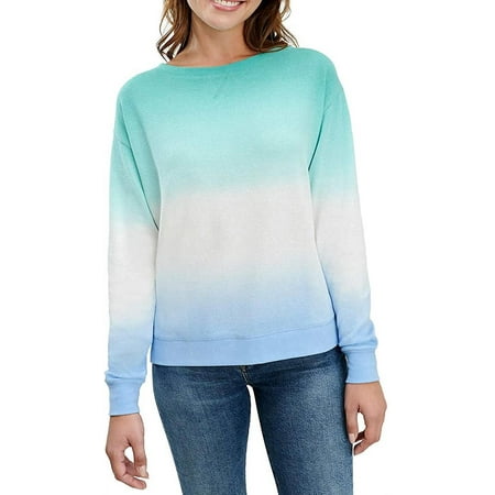 Splendid Ladies’ Thermal Tie Dye Top , New Teal/Blue Dip Dye, Medium