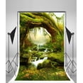 thumbnail image 3 of ABPHOTO 5x7ft Photography Backdrop Fairytale Tropical Jungles Landscape Old Tree Stream Green Grass Backdrops for Photo Shoots Lovers Party Game Adult Kids Baby, 3 of 4