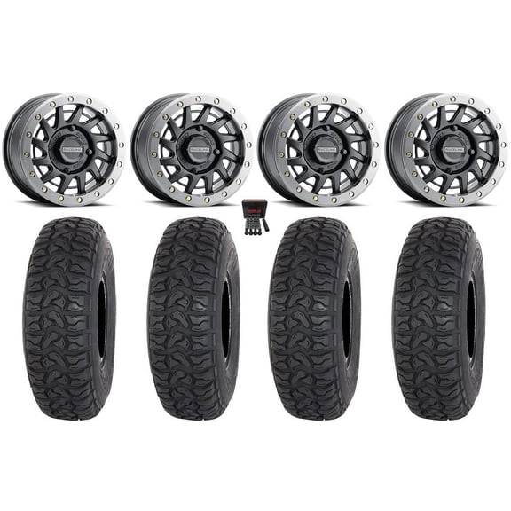 Raceline Squad Bdlk 15" Wheels Bk  38mm 32" Chicane LT Tires SportsmanRZRRanger