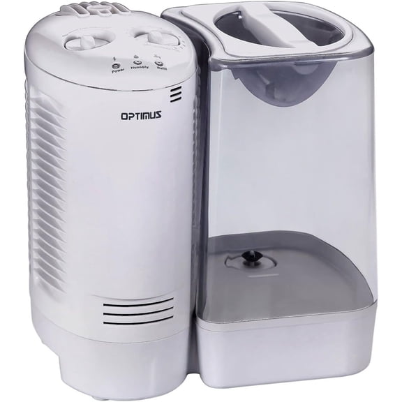 OPTIMUS U-32010 3.0 Gallon Warm Mist Humidifier With Wicking Vapor System, White