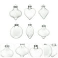 HEMOTON 6pcs Clear Fillable Ornament Balls Christmas DIY Craft Projects