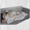 thumbnail image 6 of Watercolor Animal Soft Flannel Fleece Throw Blanket, Christmas Animal with Santa Claus Hat New Year Noel Theme, Cozy Plush for Indoor and Outdoor Use, 50" x 60", Beige Purple Grey Red, by Ambesonne, 6 of 6