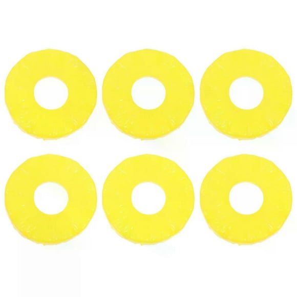 6 Pcs Ananas Cercle Décoration Ananas Fruits Artificiels Réalistes Tranches Modèle en Plastique