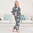 thumbnail image 6 of Fluffy Pajamas Set Fuzzy Winter Warm Pj Sets Pullover Tops and Long Pants Unicorns and Stars X-Small, 6 of 8