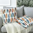 thumbnail image 5 of Mid-Century Drop Shapes Throw Pillow Cover Case Modern Retro Style Throw Pillows Set of 2 Super Soft Pillow Covers 18x18 Inches Farmhouse Home Decor for Living Room Bedroom Sofa Couch Cushion Cover, 5 of 6