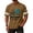 Brown, variant on Men's 4th of July Football Jersey Independence Day 250 Anniversary American Flag Printed Casual T-shirts Summer Breathable Tops,Brown,XXXL