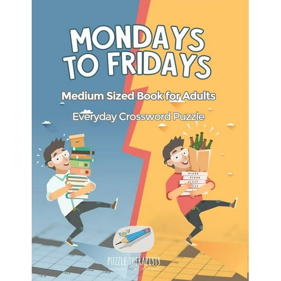 Mondays to Fridays Everyday Crossword Puzzle Medium Sized Book for Adults, (Paperback)