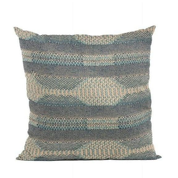 Blue Lake Stripe Luxury Throw Pillow - 20 x 20 in.