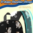 thumbnail image 5 of Bulldog and Paw Dog Print Black Pattern 17" School Backpacks for Teens,Waterproof Oxford Fabric,S-Shape Padded Straps for School,Travel,Hiking,Camping, 5 of 6