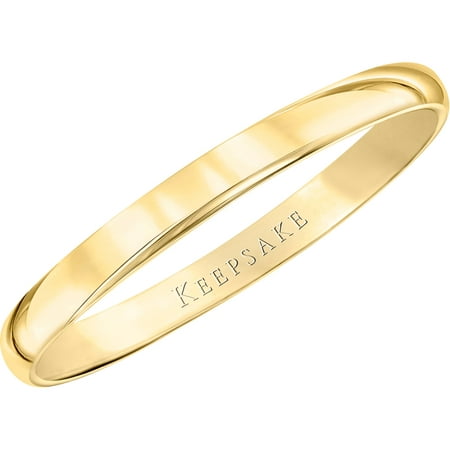 10kt Yellow Gold Wedding Band With High-Polish Finish, 2mm