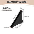 thumbnail image 2 of Uxcell 60Pcs Triangle Glass Corner Protector, 0.2 Inch Plastic Glass Table Corner Protector Transport Corner Guard for Glass, Ceramics, Wood, and Steel(Rounded Corner, Black), 2 of 6