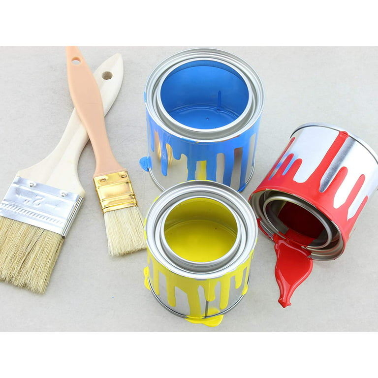 Cornucopia Metal Paint Cans with Lids (1/2 Pint Size, 6-Pack), 1-Cup  Capacity Empty Unlined Half Pint Paint Pails