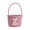 Pink, variant on Blue Cotton Rope Catch-All, Holiday Storage Basket, Rustic Woven Bin With Sturdy Braid, Lightweight Frame And Pastel Accents For Living Room And Gift Giving