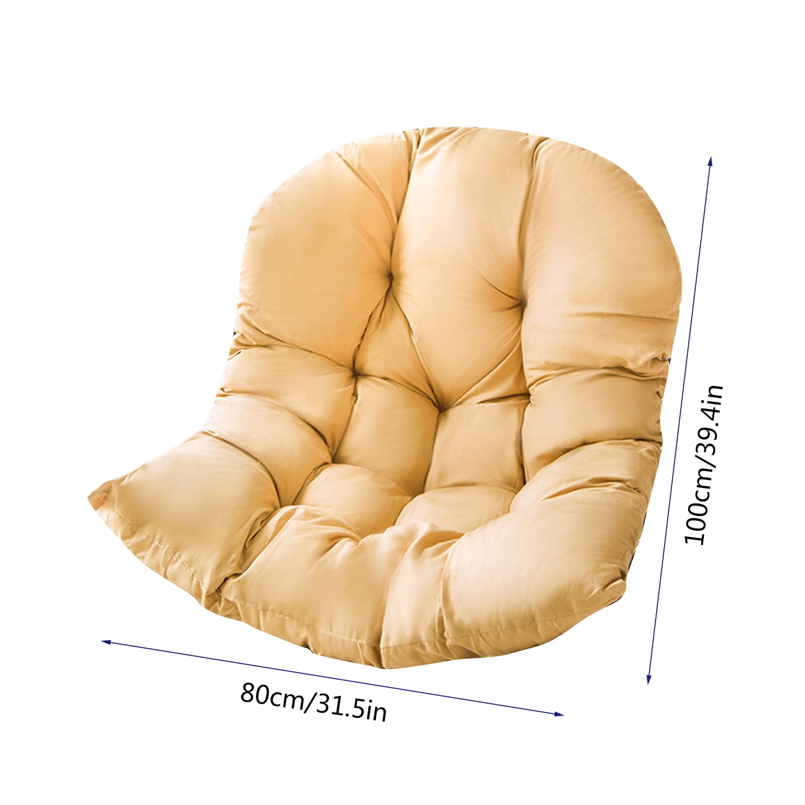 Clearance! Upgraded Hammock Swing Chair Cushion, Hanging Basket Seat Cushion Pillow, Soft Hanging Egg Chair Back Cushions Pads, for Indoor and Outdoor Garden Offices 40" All-in-One H