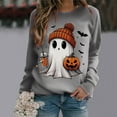 thumbnail image 2 of mgoYE Halloween Tshirts Women T Shirts for Women Casual Western Graphic Pullover Tops Hoodies Tees Cowgirls Country Outfits(Grey,XL), 2 of 7