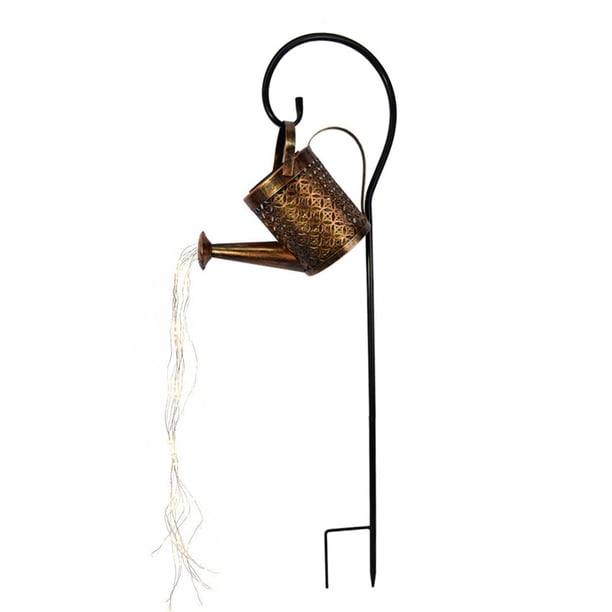 Lámpara de césped Hierro Art Botella de agua Kit de luz para césped Jardín al aire libre Impermeable Luces LED con energía solar Decoración de camino Luz de estaca Romacci Lámpara de césped