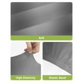 thumbnail image 4 of Gray Ombre Bar Stool Covers Set of 2, Modern Abstract Art Farmhouse Gradient Stretch Washable Bar Chair Covers with Backs, Removable Pub Counter Height Chair Cover for Kitchen Dining Room Cafe, 4 of 7
