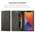 thumbnail image 3 of iPhone 12 mini Wallet Case, Dteck Leather Flip Wallet Case with RFID Blocking Card Slot Magnetic Closure Folio Phone Case for Apple iPhone 12 mini 5.4 inch, Coffee, 3 of 10