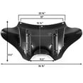 thumbnail image 5 of Krator 17" Tall Black Batwing Windshield Headlight Fairing Compatible with Victory Hammer S 2007-2012, 5 of 6