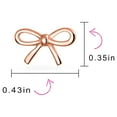 thumbnail image 4 of Bling Jewelry Womens Dainty Ribbon Bow Stud Earrings Gold Plated .925 Sterling Silver, 4 of 6