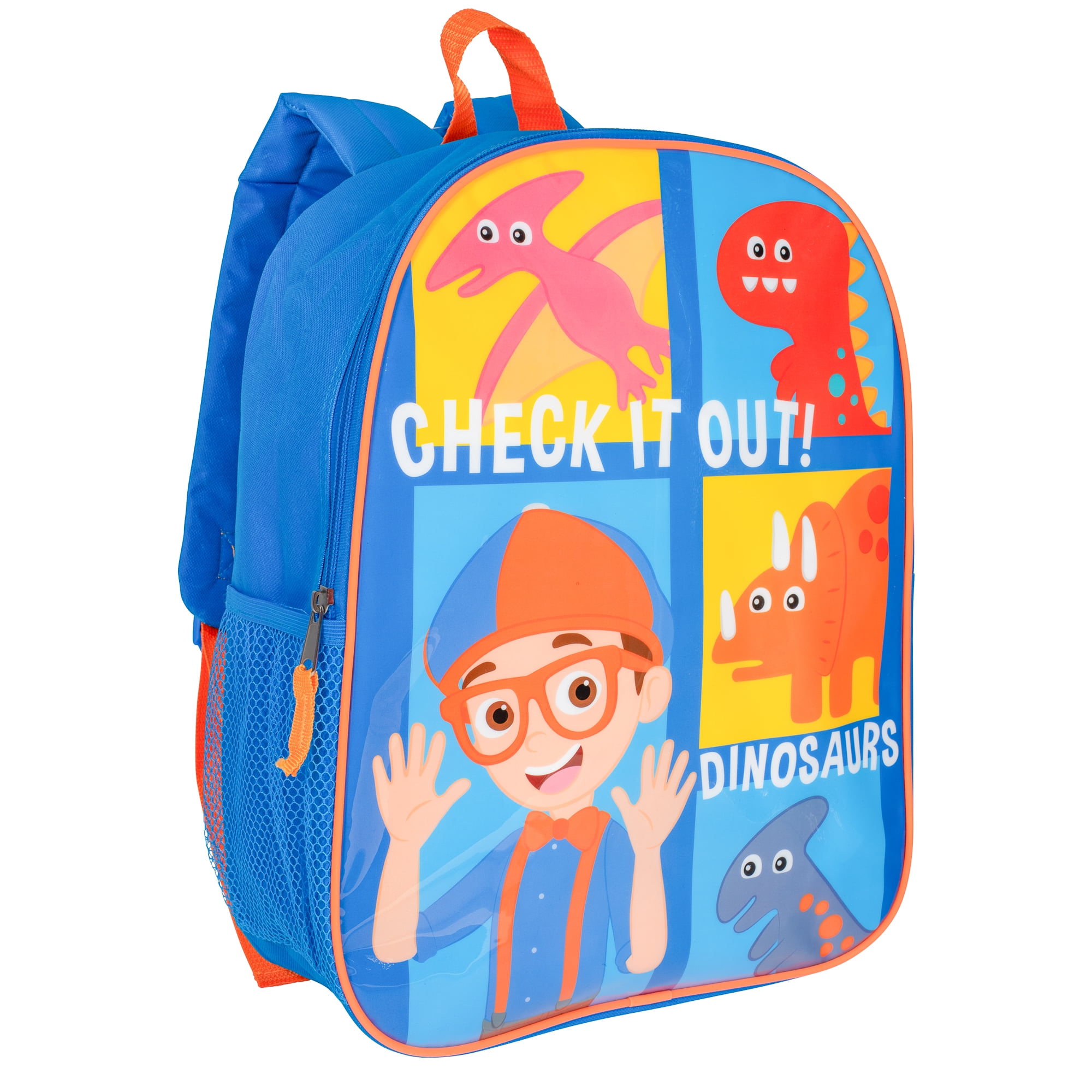 Blippi Backpack for Boys & Girls, Kids 15" School Bag Featuring Blippi & His Dinosaur
