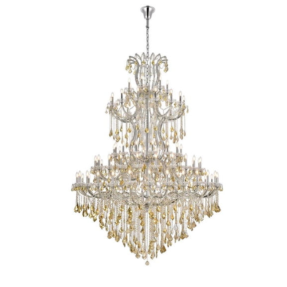 2800 Maria Theresa Collection Chandelier D:72in H:96in Lt:85 Chrome Finish (Royal Cut Crystals)