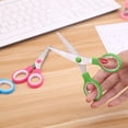 thumbnail image 4 of 3pcs Plastic Handle Stainless Steel Craft Scissors Anti-slip Office Paper Cutting Tool 5.1x2.6in Multi-function, 4 of 6