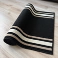 thumbnail image 7 of Custom Size Anti-Slip Machine Washable Loop Pile Bordered Black Runner Rugs ( 16' x 26"), 7 of 7