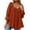 Orange, variant on Womens Scoop Neck 3/4 Length Sleeve Tops Casual Tie Front Ruffle Tiered Loose Pullover Shirts Blouses Spring Outfits
