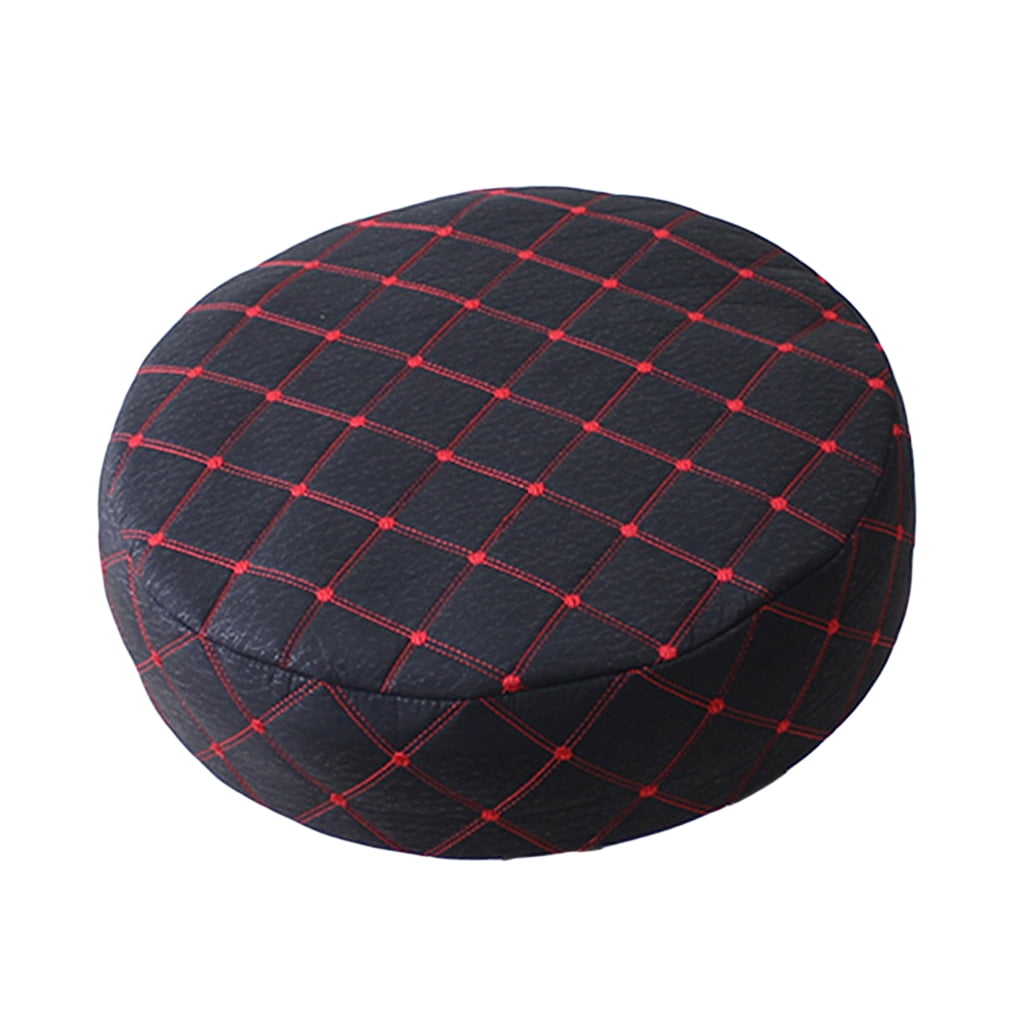 13'' Stretch Bar Stool Cover Protector Round Chair Cushion Sleeve Grid Red 