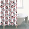 thumbnail image 4 of White Cow Milk Strawberry Pattern Shower Curtain 72"x84" ,Bathroom Decorative Shower Curtains Set with 12 Hooks,Modern Waterproof Washable Shower Curtain, 4 of 6