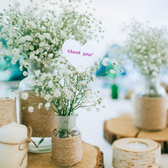 YOSADIER Mini Place Card Holders Iron Floral Art Decorations Birthday 60Pcs 13.2x1.2In