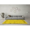 thumbnail image 3 of Ahgly Company Machine Washable Indoor Rectangle Abstract Yellow Modern Area Rugs, 7' x 9', 3 of 4