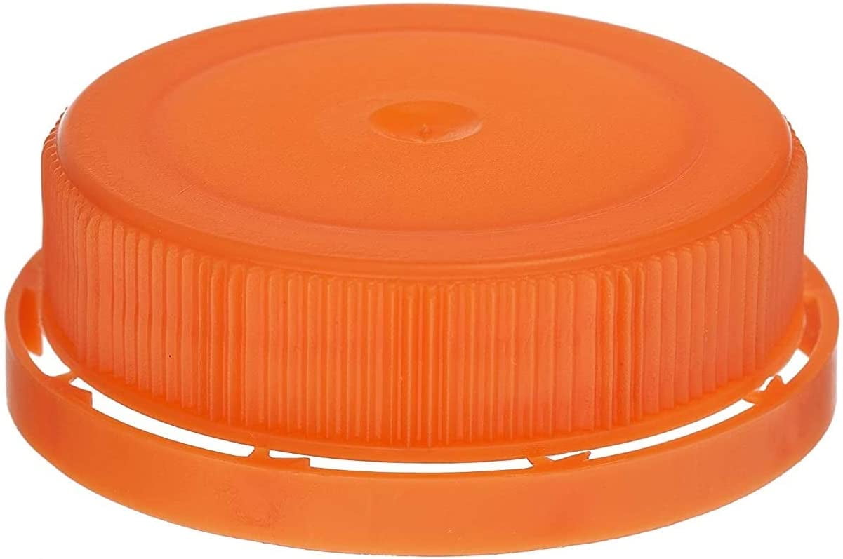 [300 Pack] Orange Tamper Evident 38MM Ratchet Caps and Lids for Plastic