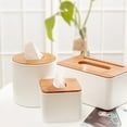 thumbnail image 4 of EXHUMKY 2Pcs Facial Tissue Holder Wood Moisture Resistance for General Users, 4 of 8