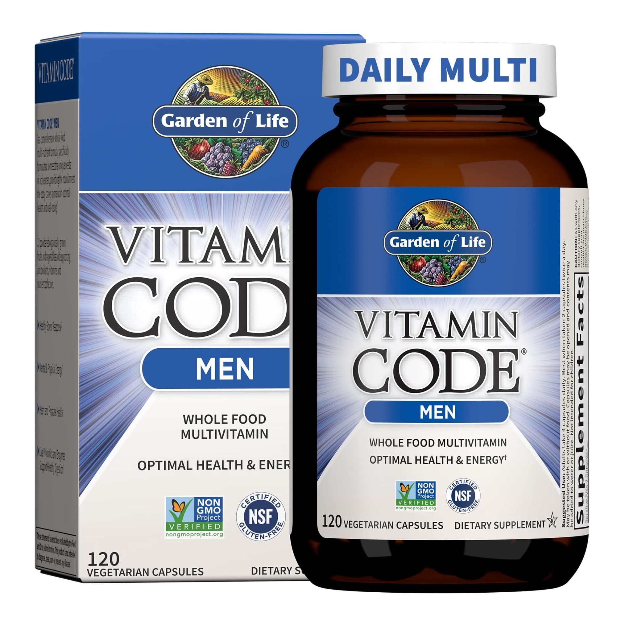 Garden of Life Vitamin Code Men, 120 Vegetarian Capsules