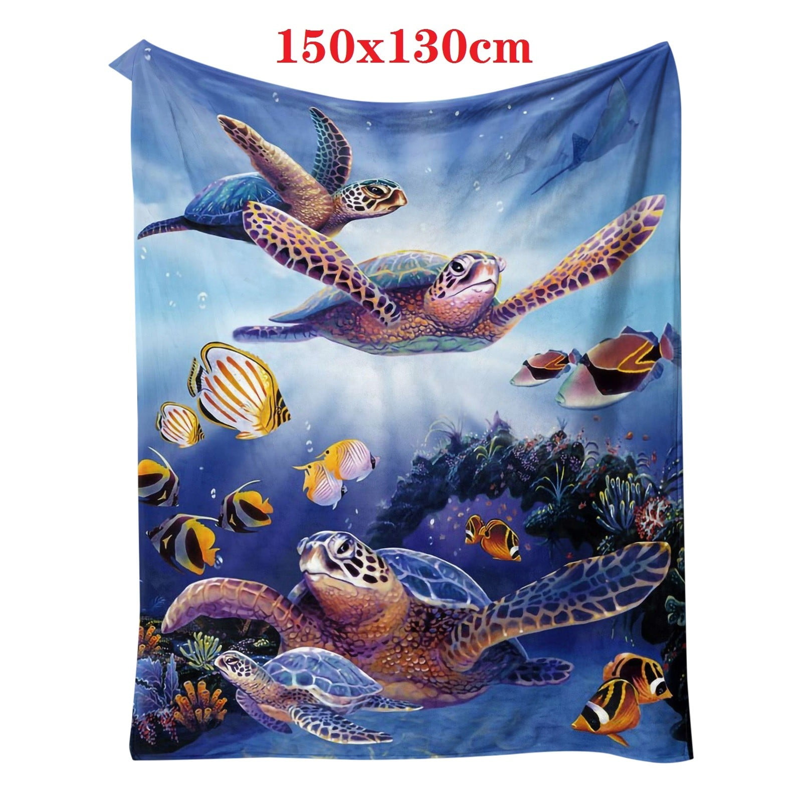 Clearance！EQWLJWE Turtle Blanket Ocean Sea Turtle Throw Blanket Turtle ...