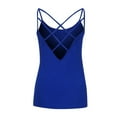 thumbnail image 6 of ZyeKqe Tank Top for Women Sleeveless Scoop Neck Camisole Spaghetti Strap Blouses Criss Cross Back Camis, 6 of 6