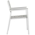 thumbnail image 4 of Side Dining Chair and Table Set, White Light Gray, Metal, Outdoor Patio Balcony Cafe Bistro Garden Hospitality Restaurant, Modern Contemporary HB32683, 4 of 7