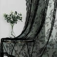 thumbnail image 4 of Black Lace Curtains 2 Panels Set -Vintage Sheer Gothic Curtains for Bedroom French Door Boho Decor, 4 of 4