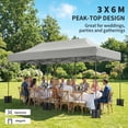 thumbnail image 3 of Outsunny 10 x 20 ft Pop Up Canopy Tent, Heavy Duty UPF50+ Outdoor Portable Instant Canopy Shelter with Wheeled Carry Bag, Sandbags, White, 3 of 9