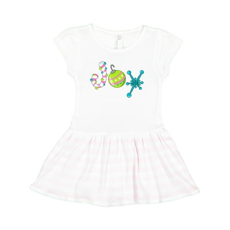 

Inktastic Joy-candy Cane Bulb Snowflake for Christmas Gift Toddler Girl Dress