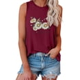 thumbnail image 2 of Tank Tops for Women Cute Daisy Graphic Loose Fit Crewneck Sleeveless Shirt Summer Casual Tanks, 2 of 4