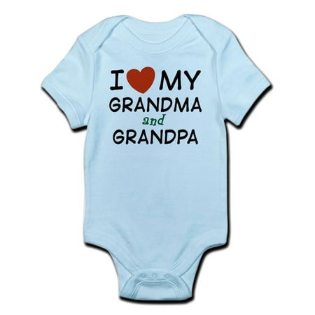 

CafePress - I Love My Grandma And Grandpa Infant Bodysuit - Baby Light Bodysuit